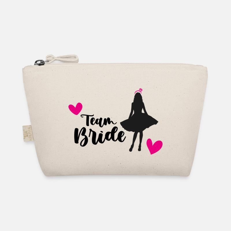 Team Bride, Bride Crew - Bio-Täschchen - Natur