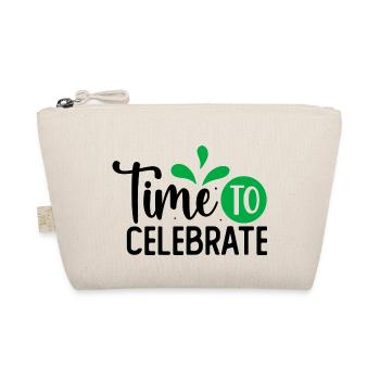 Design Time to celebrate vert - Trousse biologique - nature - Devant