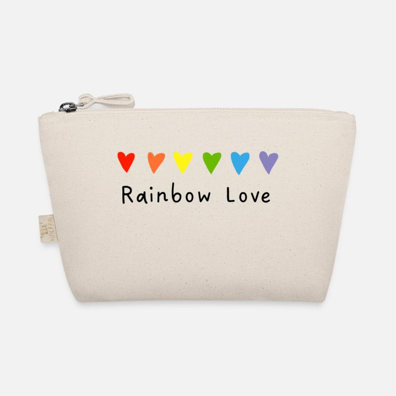 Rainbow Love - Bio-Täschchen - Natur