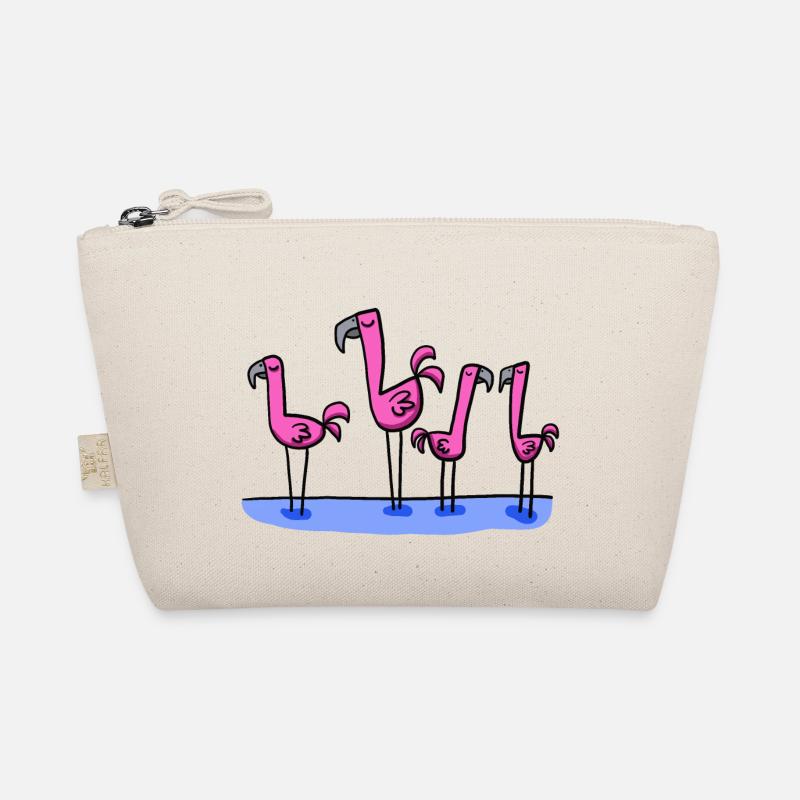 vier Flamingos Bio-Täschchen