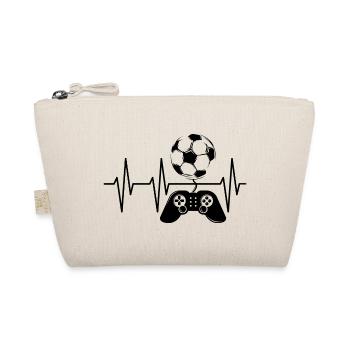 Soccer gamer gaming pulse heartbeat team player - Organic Pouch - nature - Front