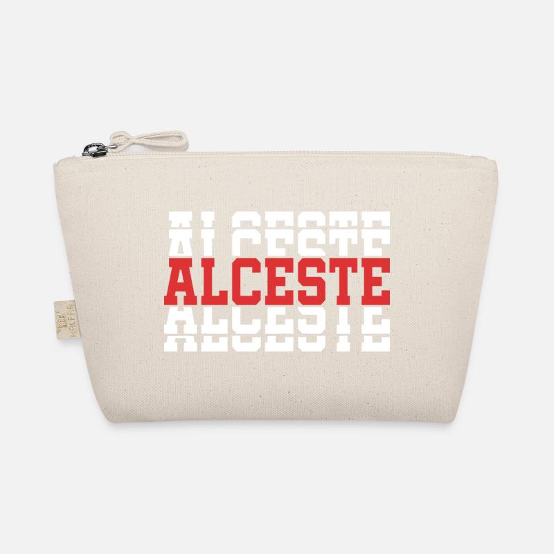 Alceste T-Shirt Geschenkidee gestapelter Text Bio-Täschchen