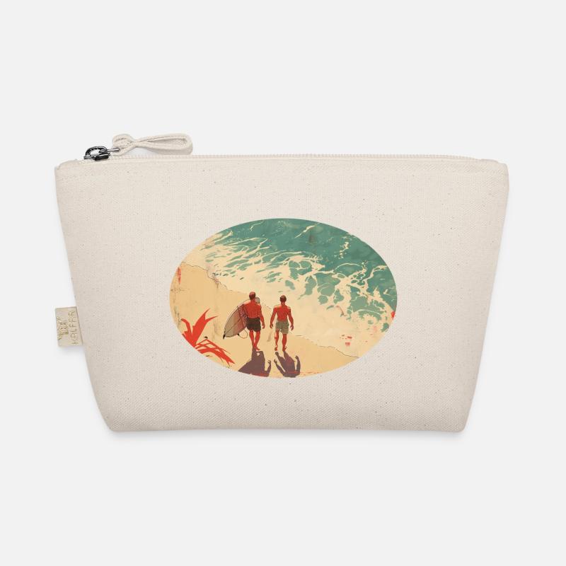 Surfer am Strand Bio-Täschchen