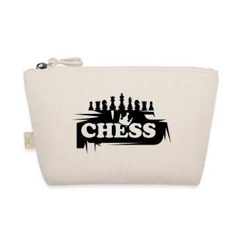 Schach Graffiti Schachfiguren Illustration Logo - Bio-Täschchen - Natur - Vorne