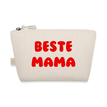 Beste Mama Rot - Bio-Täschchen - Natur - Vorne