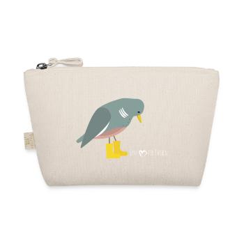 Taube - a heart for pigeons - Organic Pouch - nature - Front