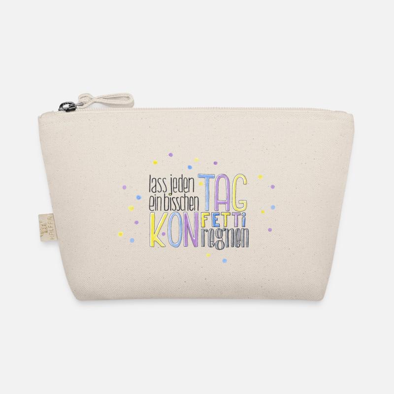 Lass jeden Tag ein bisschen Konfetti regnen Bio-Täschchen