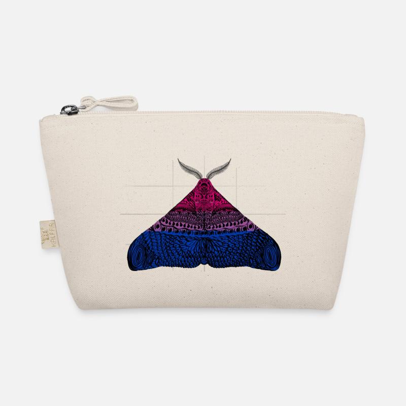 Bisexual pride moth motif A Organic Pouch