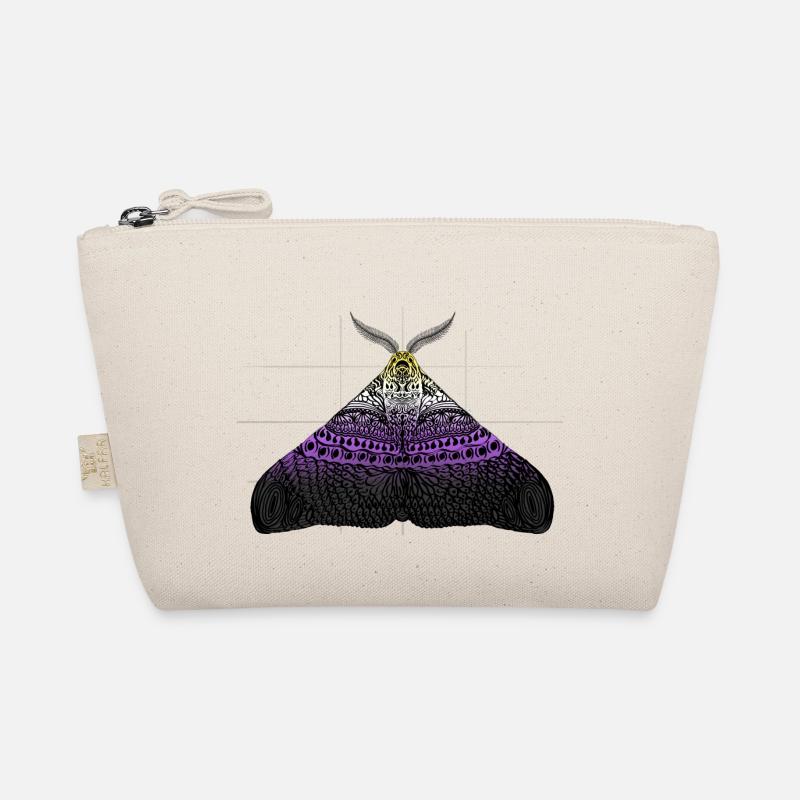 Non Binary Pride Moth Motif A Organic Pouch