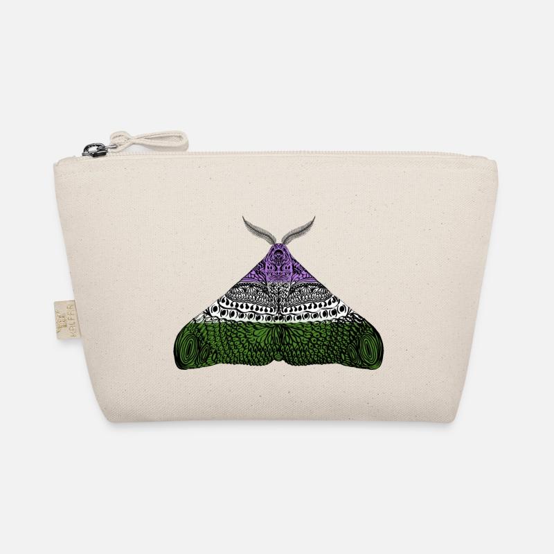 Genderqueer pride moth Organic Pouch