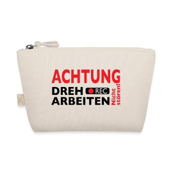 Achtung Dreharbeiten - Nicht stören! - Bio-Täschchen - Natur - Vorne