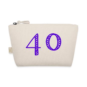 40. 40 YEARS. 40th ANNIVERSARY. 40 YEARS ANNIVERSARY. - Organic Pouch - nature - Front