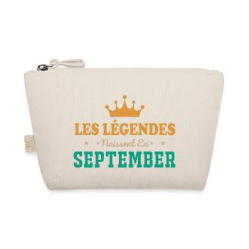 The Legends are born in September - Organic Pouch - nature - Front