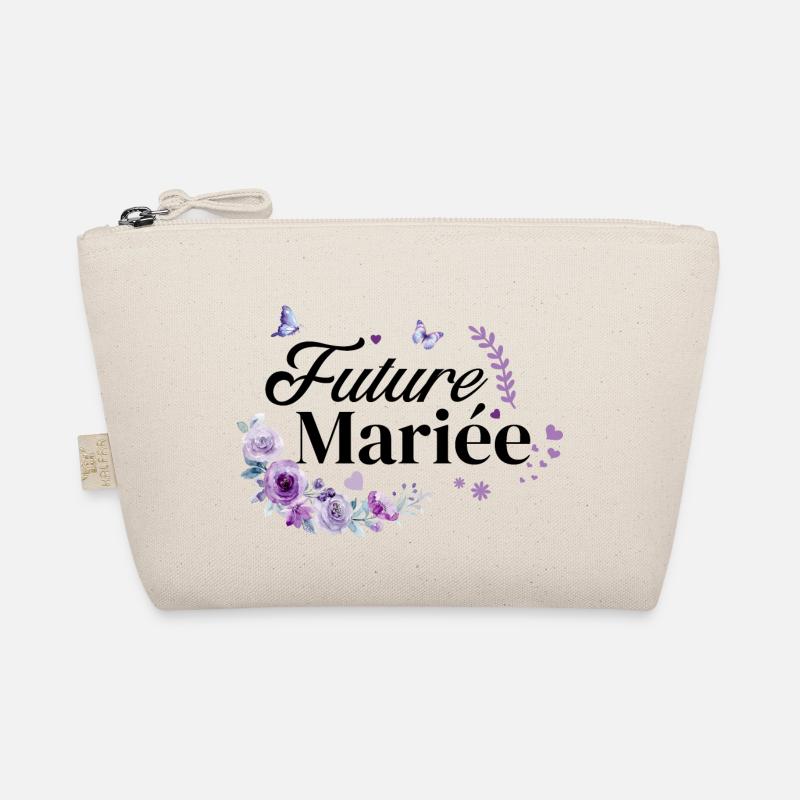 purple floral bride-to-be Organic Pouch