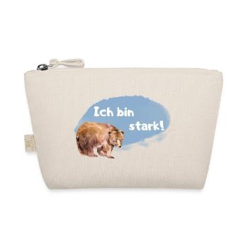 Bär Affirmation für Kinder und Tierliebhaber - Bio-Täschchen - Natur - Vorne