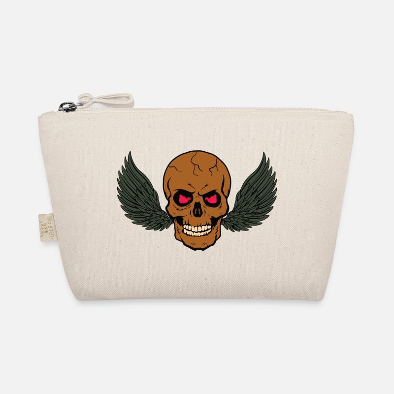 Crâne squelettique avec des ailes. Trousse biologique