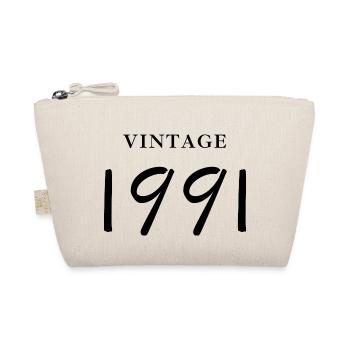 Jahrgang 1991 - Geschenkidee zum Geburtstag - Bio-Täschchen - Natur - Vorne