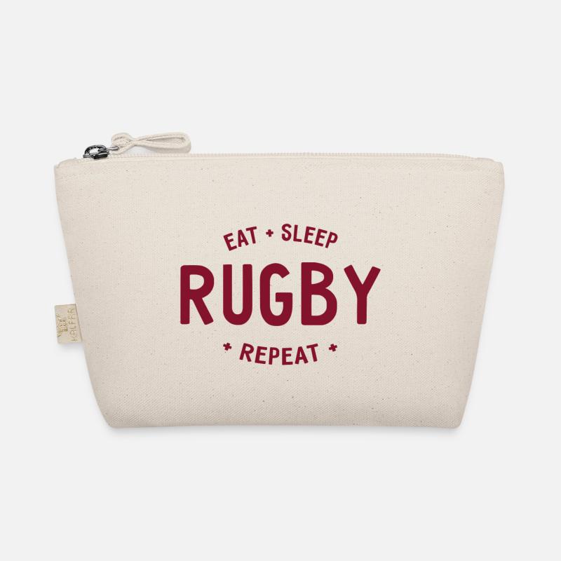 Eat Sleep Rugby Repeat Bio-Täschchen
