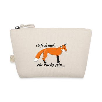 Fuchs "einfach mal ein Fuchs sein..." - Bio-Täschchen - Natur - Vorne
