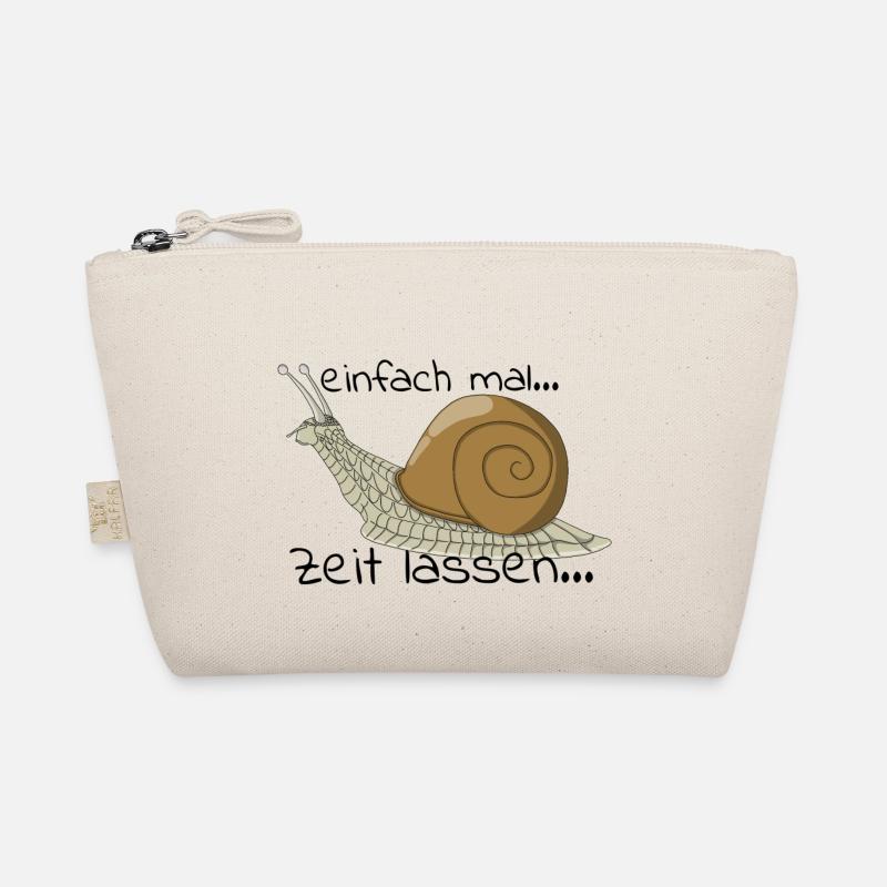 Schnecke "einfach mal Zeit lassen..." Bio-Täschchen