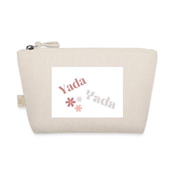 Yada Yada Typography, Simple Brown and Grey Words - Organic Pouch - nature - Front