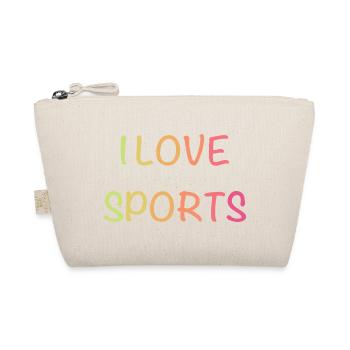 I Love Sports – Colorful Gradient Font - Organic Pouch - nature - Front
