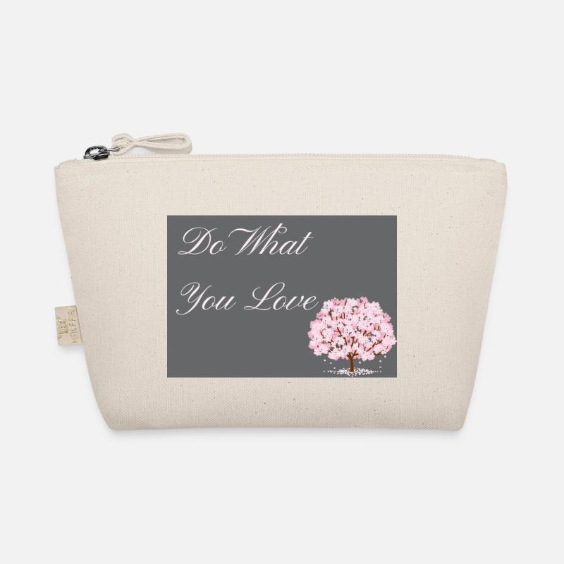 Do What You Love dark grey with pink text Organic Pouch