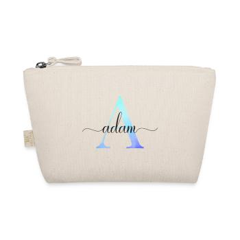 A| Monogram | Name | Adam | Watercolor - Organic Pouch - nature - Front