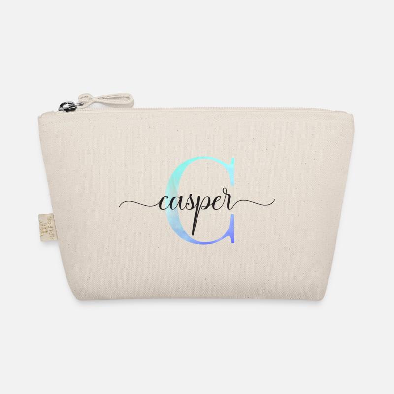 C| Monogramm | Name | Casper | Watercolor Bio-Täschchen