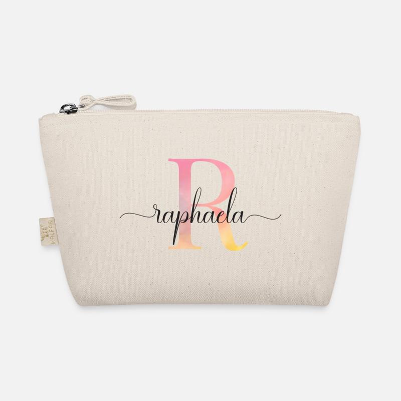 L | Monogramme | Nom | Raphaëla |Aquarelle Trousse biologique