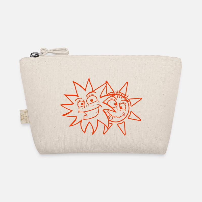 2 Suns Funny Faces Laughing Comic Cartoon Organic Pouch