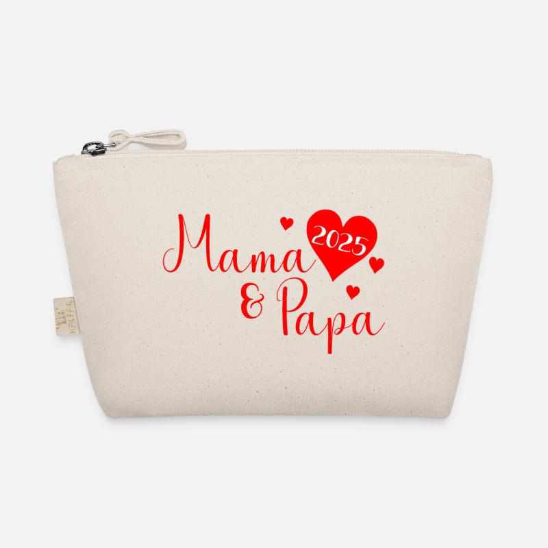 Mama und Papa rot - Bio-Täschchen - Natur