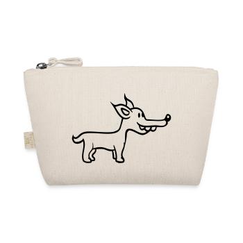 Dog Stands Cute Little Happy Puppy Pet - Organic Pouch - nature - Front