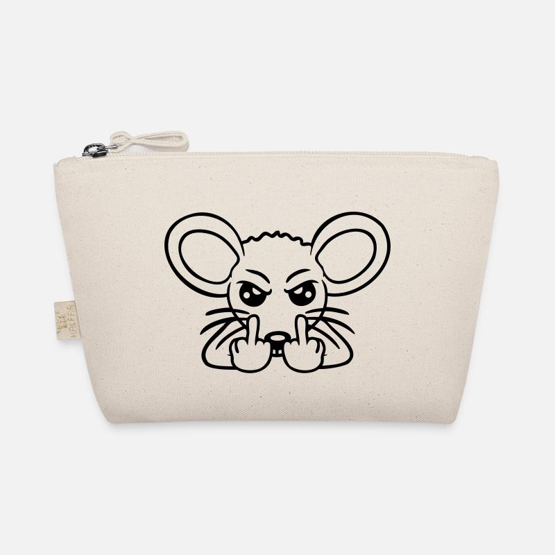Mouse Nasty Angry Frustrated Aggressive Middle Finger Organic Pouch