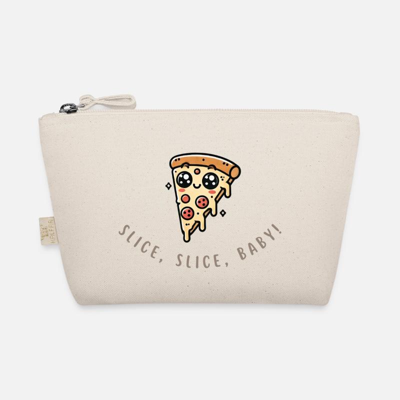 Slice Slice Baby – Lustiges Pizza Shirt - Bio-Täschchen - Natur