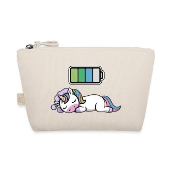 Unicorn Sleeping Recharging Night Bedtime - Bio-Täschchen - Natur - Vorne