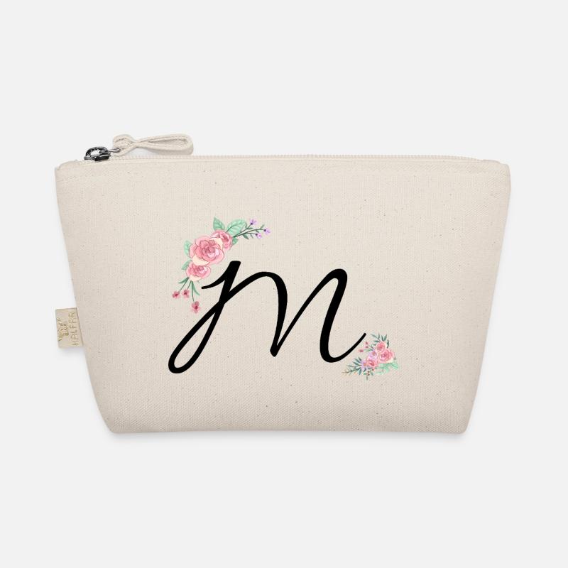 Buchstabe m Blumen Bio-Täschchen
