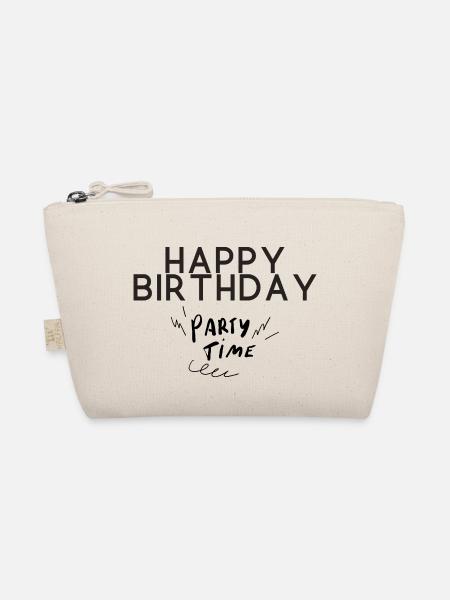 Happy Birthday - Bio-Täschchen - Natur