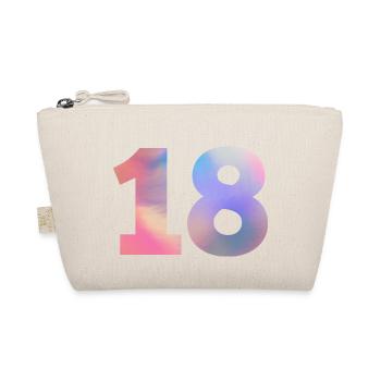 Colorful Number 18 - Organic Pouch - nature - Front