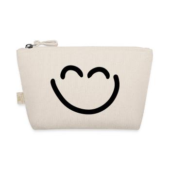 Smile Skizze lächeln Freude Spaß glücklich lustig - Bio-Täschchen - Natur - Vorne