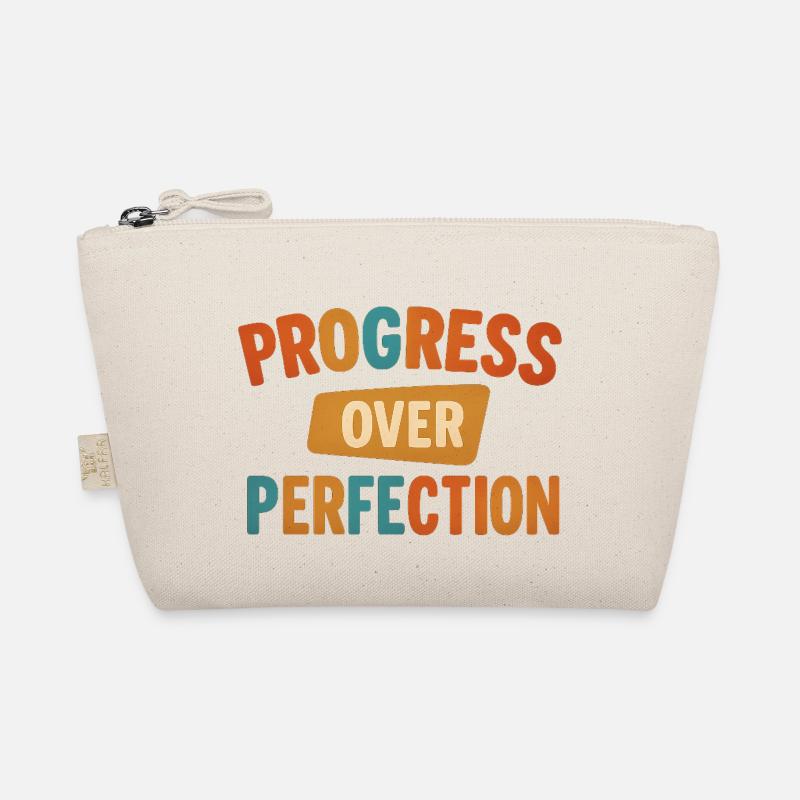 Progress Over Perfection - Bio-Täschchen - Natur