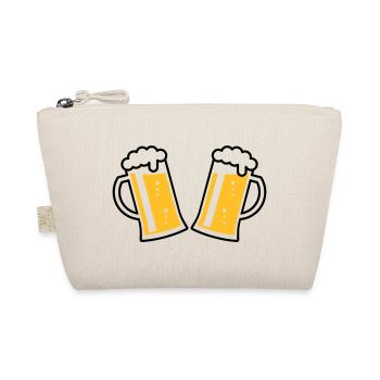 2 Maßkrüge Prosten (Bier / Bierseidel / 2C) - Bio-Täschchen - Natur - Vorne