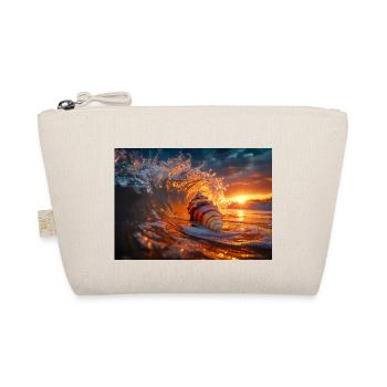 Sunset Wave & Seashell Symphony - Organic Pouch - nature - Front