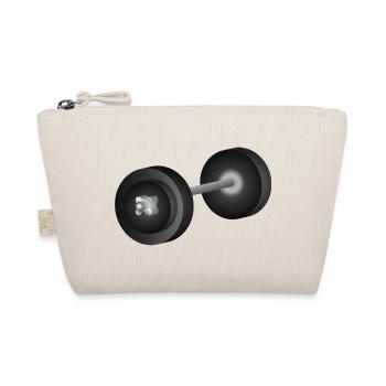 Simple dumbbell – fitness symbol for strength athletes - Organic Pouch - nature - Front