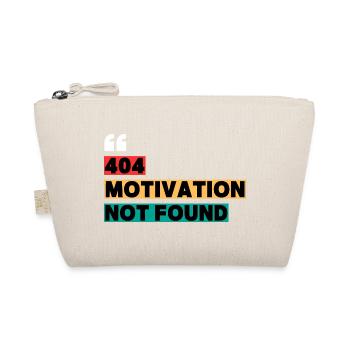 404 Motivation nicht gefunden – Lustiges Zitat - Bio-Täschchen - Natur - Vorne