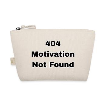 404 Motivation Nicht gefunden – Minimalistisch - Bio-Täschchen - Natur - Vorne