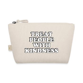Treat People With Kindness Bold Quote - Organic Pouch - nature - Front