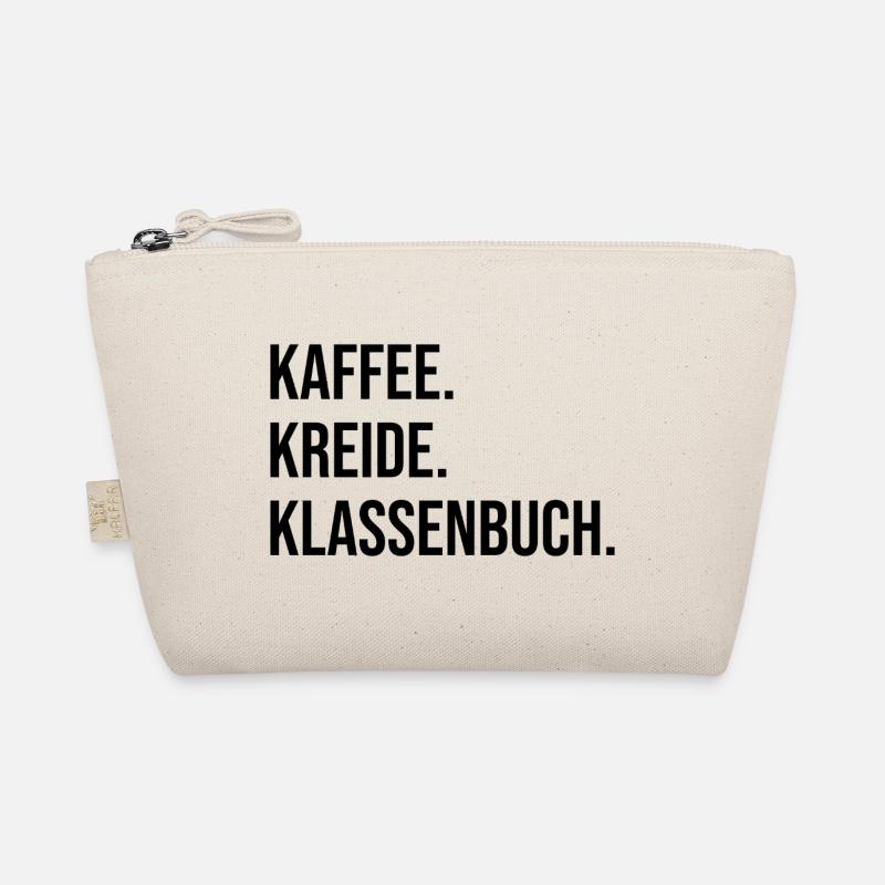 Kaffee. Kreide. Klassenbuch. - Bio-Täschchen - Natur