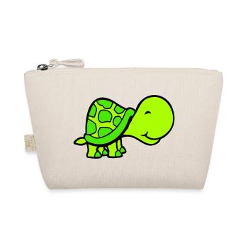 turtle cute smiling happy funny - Organic Pouch - nature - Front