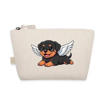 Ange Rottweiler mignon avec des ailes Dessin animé - Trousse biologique - nature - Devant